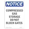 Signmission OSHA Notice Sign, 14" Height, Rigid Plastic, Compressed Gas Storage Do Not Sign, Portrait OS-NS-P-1014-V-10755 - alternate 1
